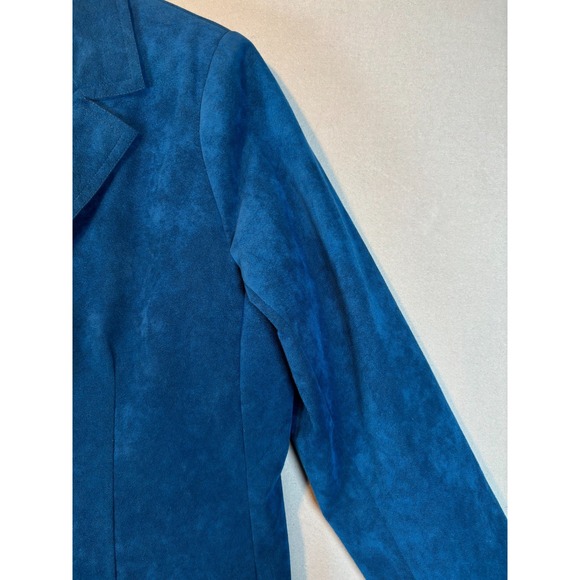 Sofia Handmade 3‑Piece Women's Suit Medium Blue Vintage Fitted Jacket Skirt Top - Picture 15 of 16